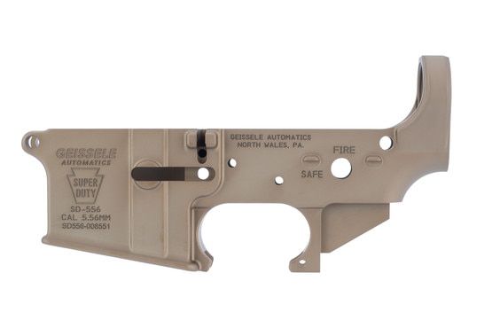 Geissele stripped super duty lower receiver for the ar 15 with durable anodized ddc finish